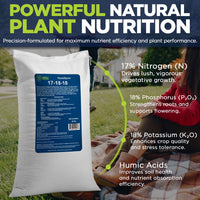 17-18-18 HumiSync Plant Food Powder | Balanced NPK Fertilizer with Humic Acid for Lawn, Garden, Vegetables, Flowers, Trees & Shrubs - All Purpose Garden Fertilizer