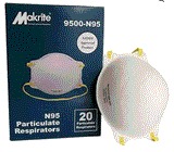 N95 Disposable Particulate Respirator, Makrite N95 Particulate Respirator 9500-N95