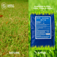 Supply Solutions 25-7-12 Lawn Fertilizer - Lawn Food for Grass, Turf and Garden Plants for Greener Grass - Plant Food for Lawn