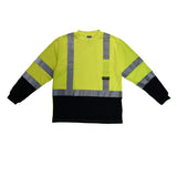Radians ST21B Type R Class 3 Long Sleeve Hi Vis Black Bottom T-Shirt