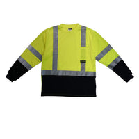 Radians ST21B Type R Class 3 Long Sleeve Hi Vis Black Bottom T-Shirt