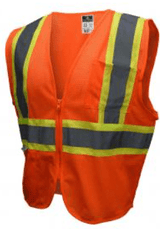 Economy Class 2 Safety Vest, Radians Two-Tone Economy Type R Class 2 Safety Vest Yellow/Orange