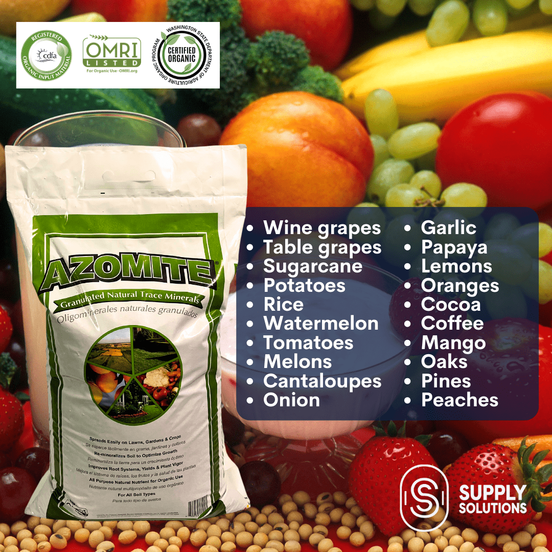 Azomite Granulated Trace Minerals - Nourishment for Plant Growth and Roots - Soluble and Re-mineralize Soil