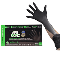 APE SKINZ 7 Mil Nitrile Gloves Disposable Industrial Powder & Latex Free