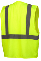 Pyramex RVZ21CP Series Type R Class 2 Mesh Safety Vest with Clear Pocket Yellow/Orange