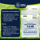 Supply Solutions 7-0-26 Organic Fertilizer - 7% Nitrogen 26% Potash - Derived from Soy Protein Hydrolysate and Sulfate of Potash - Fertilizer for Vegetable Garden and Tomato Plants