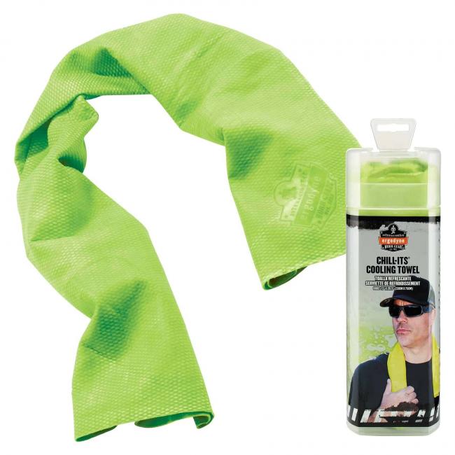 Ergodyne Chill-Its Evaporative Cooling Towel - Yellow 13''x29.5''