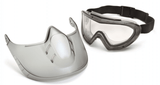 Pyramex Capstone Shield Goggles - Removable Face Shield -5.0 IR Filter H2X Anti-Fog Lens