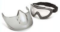 Pyramex Capstone Shield Goggles - Removable Face Shield -5.0 IR Filter H2X Anti-Fog Lens