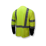 Radians ST21B Type R Class 3 Long Sleeve Hi Vis Black Bottom T-Shirt