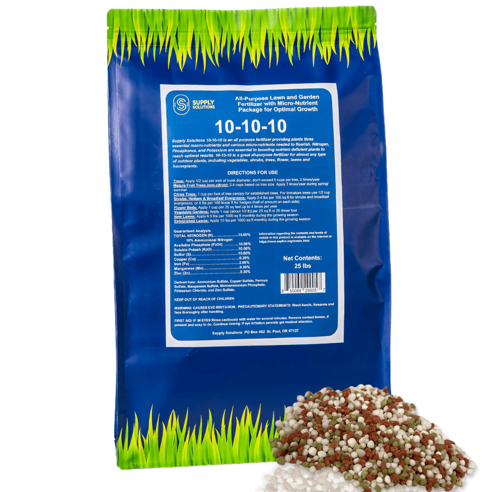 Supply Solutions 10-10-10 Complete Lawn & Garden Granular Fertilizer with Micronutrients – Balanced NPK Plant Food for Soil Health, Blooms & Roots – Safe for Vegetables, Fruits, Lawns