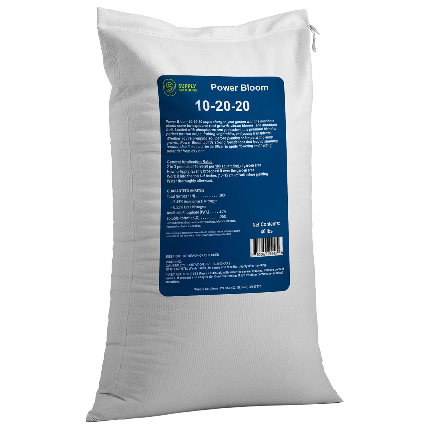 10-20-20 Power Bloom Booster Fertilizer for Flowers and Plants, High Phosphorus NPK Fertilizer for Vegetable Garden