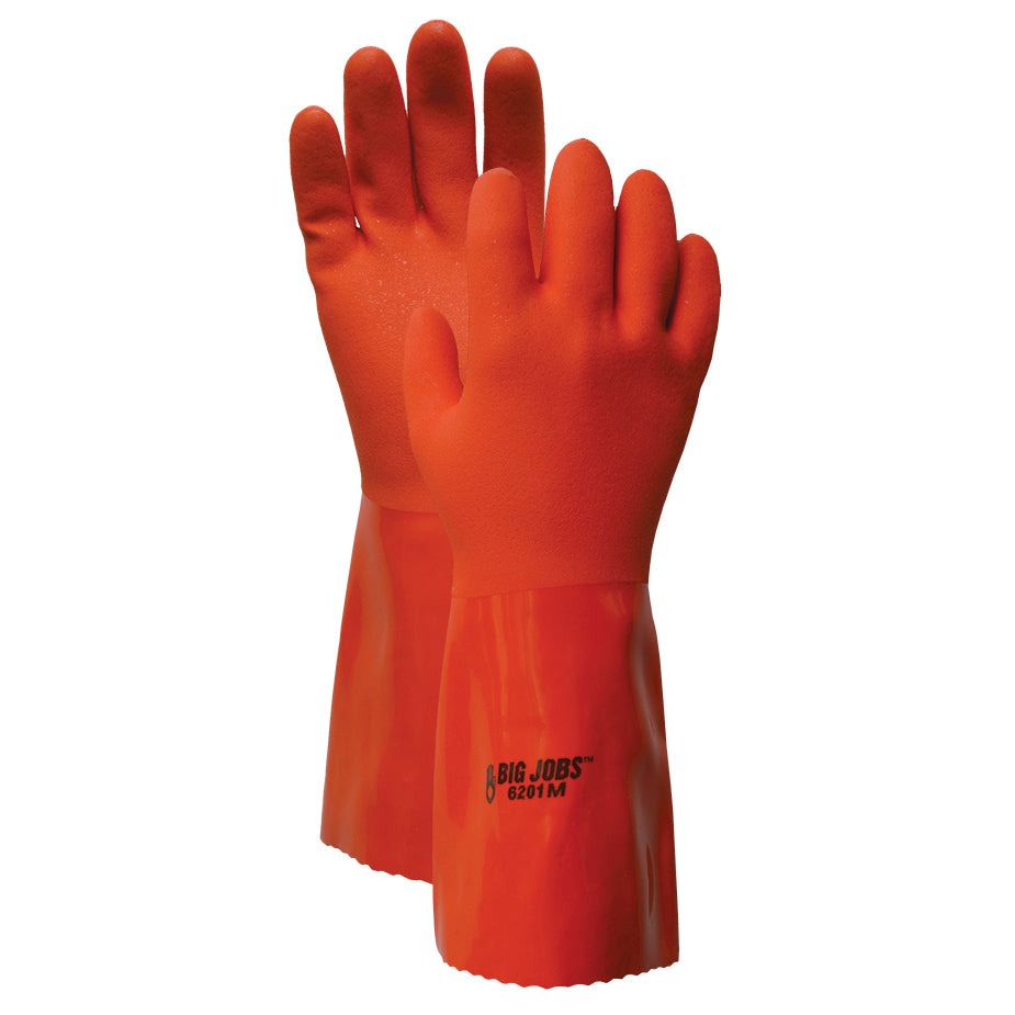 PVC/Nitrile Gauntlet Gloves, Bellingham 6201 Triple-Dipped 12"