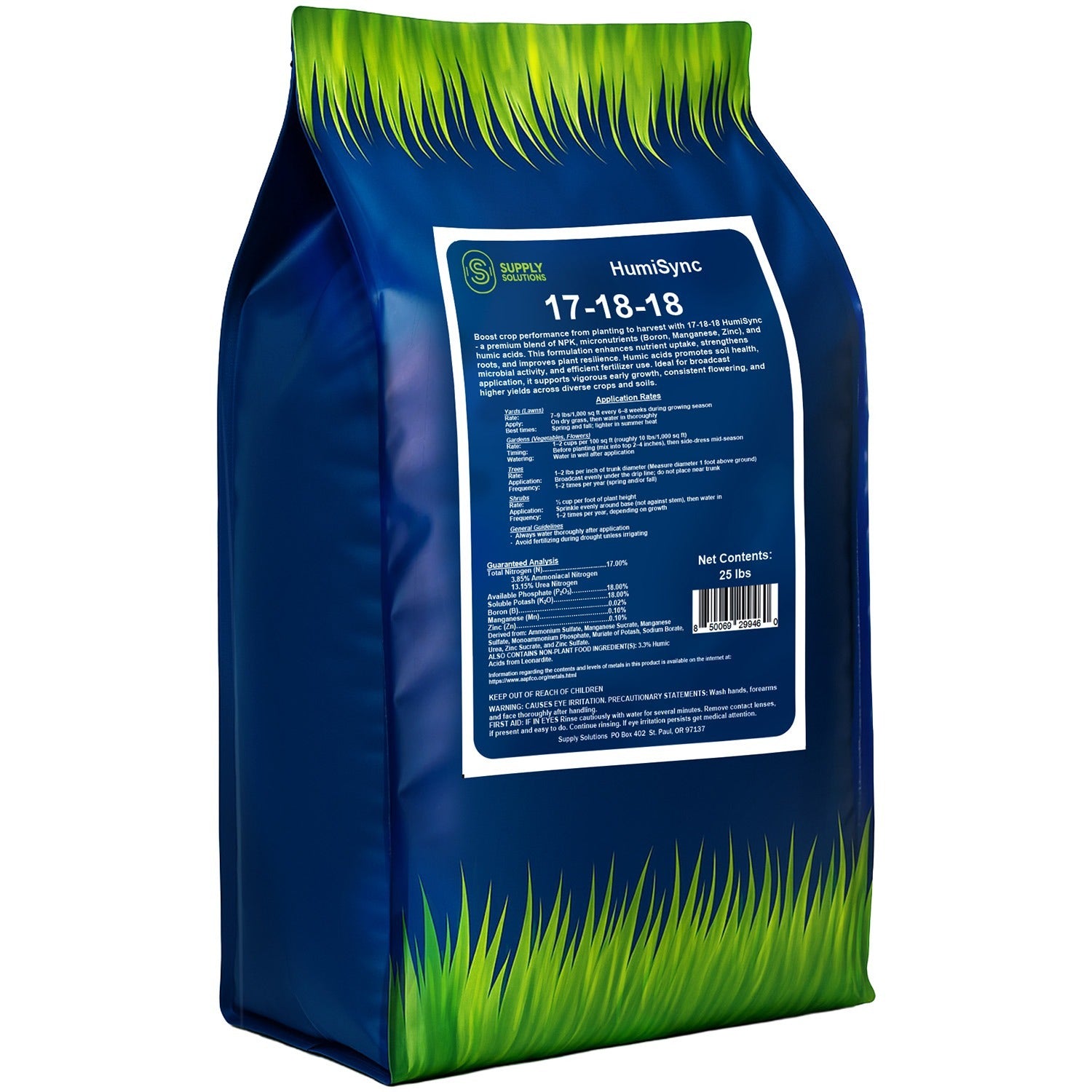 17-18-18 HumiSync Plant Food Powder | Balanced NPK Fertilizer with Humic Acid for Lawn, Garden, Vegetables, Flowers, Trees & Shrubs - All Purpose Garden Fertilizer