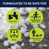 Supply Solutions Traxxion Granular Traction with Ice Melt | Pet Safe Ice Melt Snow Salt | Non Toxic Winter Salt for Driveways, Sidewalks and Various Terrain | Ice Salt That Lasts Longer