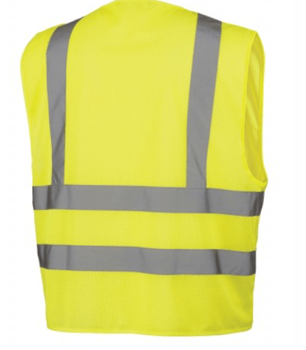 Pyramex Mesh Safety Vest, Pyramex RVZ2610 Type R Class 2 Dual Stripe Mesh Safety Vest - Yellow/Lime