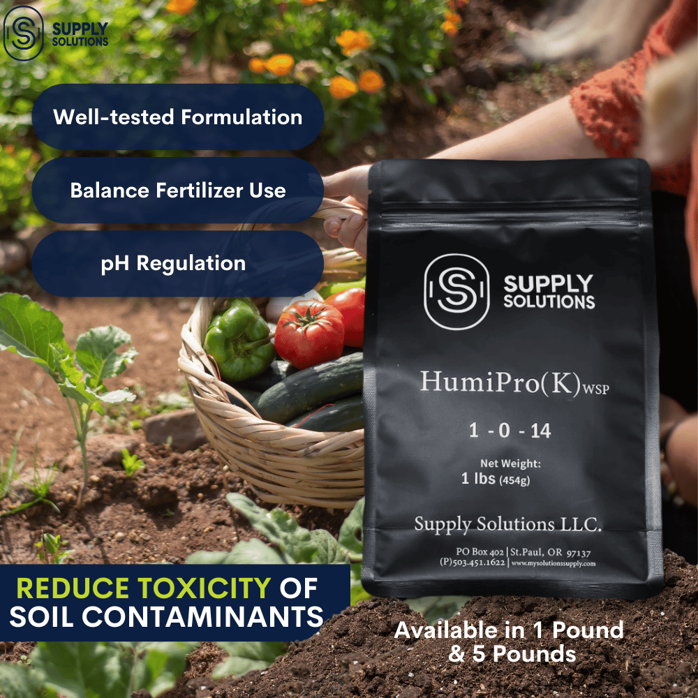 Supply Solutions HumiPro(K) WSP | Premium Humic and Fulvic Powder Fertilizer for Lush Plants and Lawns - Superior Soil Conditioning