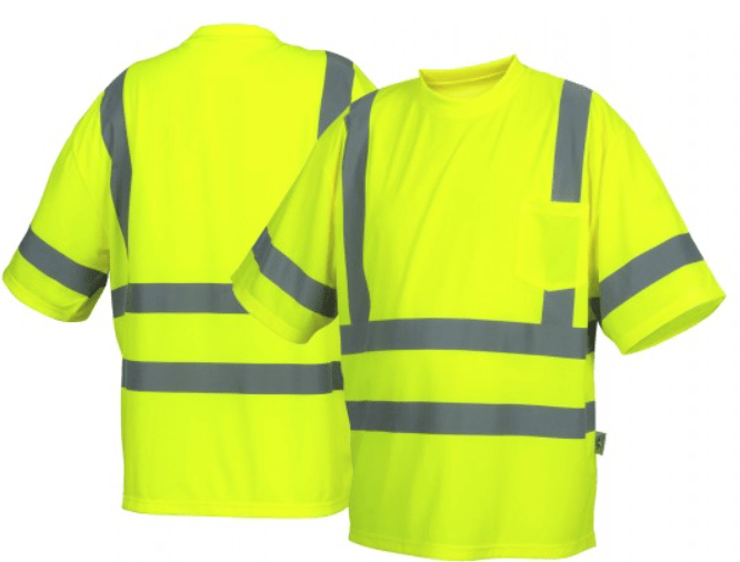 Moisture Wicking High Visibility Shirts, Pyramex RTS34 Series-Type R Class 3 Safety Shirt
