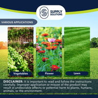 Supply Solutions Premium 97 Solution Grade Gypsum - Fast Acting Gypsum for Soil - Organic Calcium Sulfate Dihydrate - Soil Acidifier Gypsum Powder for Root Growth, Lawns, Mushroom Cultivation