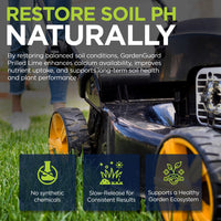 GardenGuard Prilled Lime for Lawns and Gardens - Agricultural Limestone for Soil pH Balance, Granular Lawn Lime for Grass and Plants