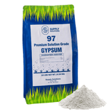 Supply Solutions Premium 97 Solution Grade Gypsum - Fast Acting Gypsum for Soil - Organic Calcium Sulfate Dihydrate - Soil Acidifier Gypsum Powder for Root Growth, Lawns, Mushroom Cultivation