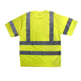 Moisture Wicking High Visibility Shirts, Radians ST11-3 Type R Class 3 Short Sleeve T-Shirt With Max-Dri™