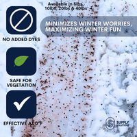 Supply Solutions Traxxion Granular Traction with Ice Melt | Pet Safe Ice Melt Snow Salt | Non Toxic Winter Salt for Driveways, Sidewalks and Various Terrain | Ice Salt That Lasts Longer