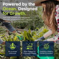 Organic Seafood Fertilizer 6-7-2 | 14.5% Calcium | All-Natural Fish & Shellfish-Based Garden Fertilizer | Boosts Growth, Improves Soil, and Prevents Blossom End Rot