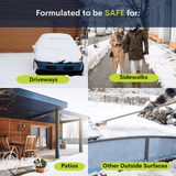 Supply Solutions Traxxion Granular Traction with Ice Melt - Pet Safe Ice Melt Snow Salt - Non Toxic Winter Salt - Bundle with 3-in-1 Collapsible Snow Shovel Kit for Car Emergency Driveway (5 Items)