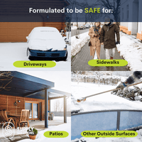 Supply Solutions Traxxion Granular Traction with Ice Melt - Pet Safe Ice Melt Snow Salt - Non Toxic Winter Salt - Bundle with 3-in-1 Collapsible Snow Shovel Kit for Car Emergency Driveway (5 Items)