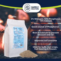 Supply Solutions Pacific Bounty Organic Fish Bone Meal Fertilizer 6-13-0 - Plus 14% Calcium for Plants Root Development- High Phosphorus Plant Food for Tomatoes, Flowers, Bulbs, Veggies – Non-GMO