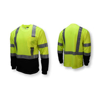 Radians ST21B Type R Class 3 Long Sleeve Hi Vis Black Bottom T-Shirt