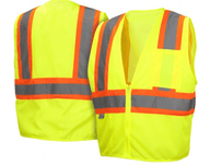 Two Tone Safety Vest, Pyramex RVZ22 Series- Type R Class 2 Mesh Two-Tone Safety Vest