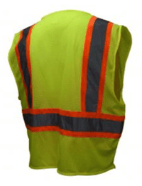 Economy Class 2 Safety Vest, Radians Two-Tone Economy Type R Class 2 Safety Vest Yellow/Orange