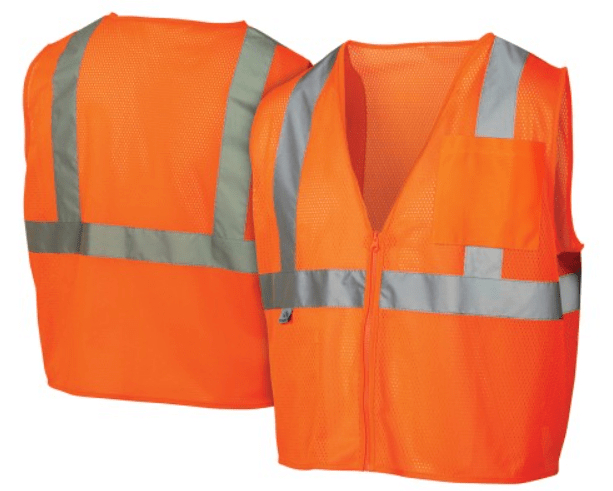 Pyramex RVZ21 Series Type R Class 2 Mesh Safety Vest with Pocket
