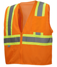 Two Tone Safety Vest, Pyramex RVZ22 Series- Type R Class 2 Mesh Two-Tone Safety Vest