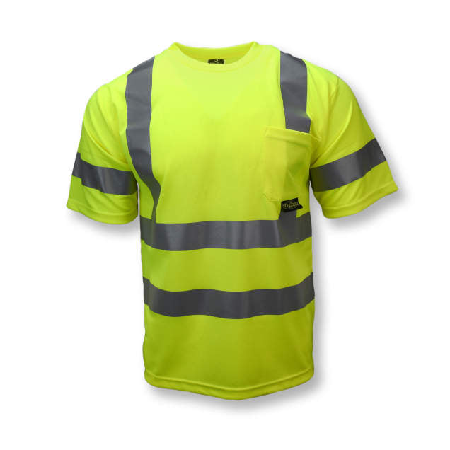 Moisture Wicking High Visibility Shirts, Radians ST11-3 Type R Class 3 Short Sleeve T-Shirt With Max-Dri™