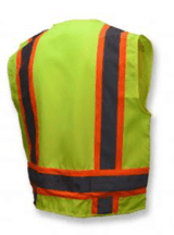 Radians Surveyor Heavy Duty Safety Vest, Radians SV62 Type R Class 2 Surveyor Heavy Duty Solid Twill Safety Vest Yellow/Orange