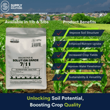 Supply Solutions 7/11 (7-0-0)- 7% Nitrogen and 11% Calcium - Plant food for Vegetable and Fruit Crops, and Other Plants - Elevates Soil