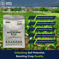 Supply Solutions 7/11 (7-0-0)- 7% Nitrogen and 11% Calcium - Plant food for Vegetable and Fruit Crops, and Other Plants - Elevates Soil