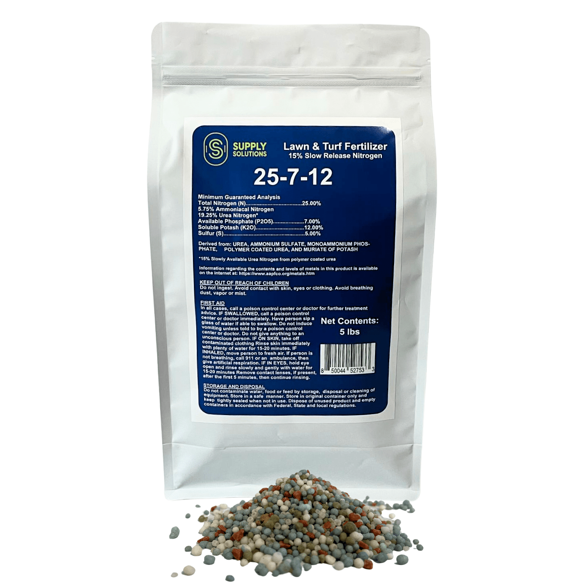 Supply Solutions 25-7-12 Lawn Fertilizer - Lawn Food for Grass, Turf and Garden Plants for Greener Grass - Plant Food for Lawn