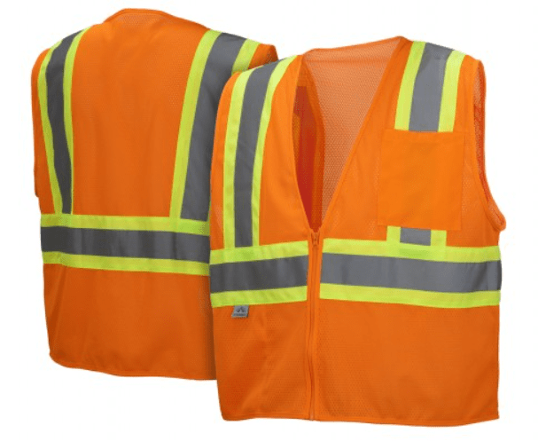 Two Tone Safety Vest, Pyramex RVZ22 Series- Type R Class 2 Mesh Two-Tone Safety Vest