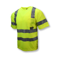 Moisture Wicking High Visibility Shirts, Radians ST11-3 Type R Class 3 Short Sleeve T-Shirt With Max-Dri™