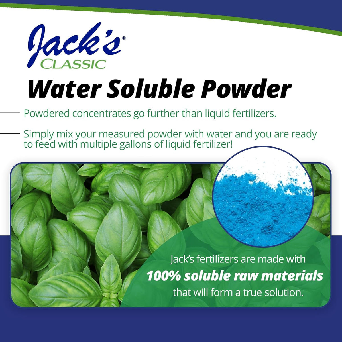 Jack's Classic 20-20-20 All Purpose Water-Soluble Fertilizer with Micronutrients to Provide General Growth on All Plants