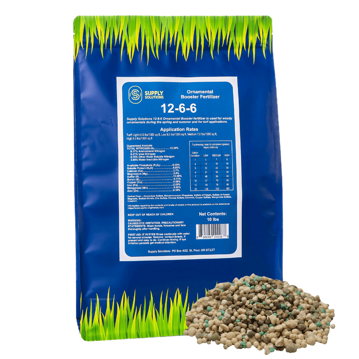 Supply Solutions 12-6-6 Ornamental Booster Fertilizer - Plant Food Topdress on Foliage, Nurseries and Landscapes - Controlled Release NPK Plant Fertilizer with Macro and Micro Nutrients