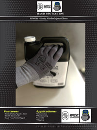 Supply Solutions APE SKINZ Sandy Nitrile Coated Safety Work Cut Gloves For Men Women General Use Landscaping Construction 12 Pair