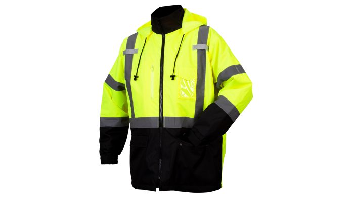 High Visibility Class 3 System Parka, Pyramex RP3110 RP31 Series, Class 3 parka in Lime