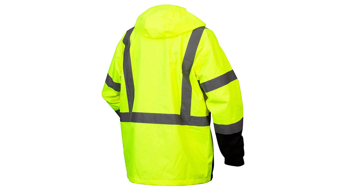 High Visibility Class 3 System Parka, Pyramex RP3110 RP31 Series, Class 3 parka in Lime