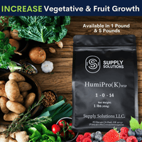 Supply Solutions HumiPro(K) WSP | Premium Humic and Fulvic Powder Fertilizer for Lush Plants and Lawns - Superior Soil Conditioning