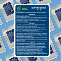 Supply Solutions 4-3-2 Nutri-Proganic Pellet Organic Chicken Manure Premium Fertilizer - Ideal for a Variety of Food Crops - For Soil Moisture & Drainage